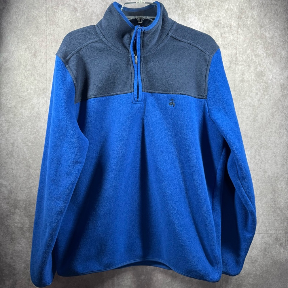 Brooks Brothers‎ Men’s Large Color Block Blue Black 1/4 Zip